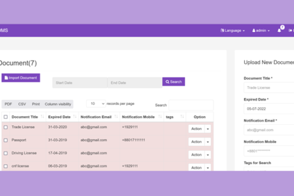 Document Validity Manager By LionCoders